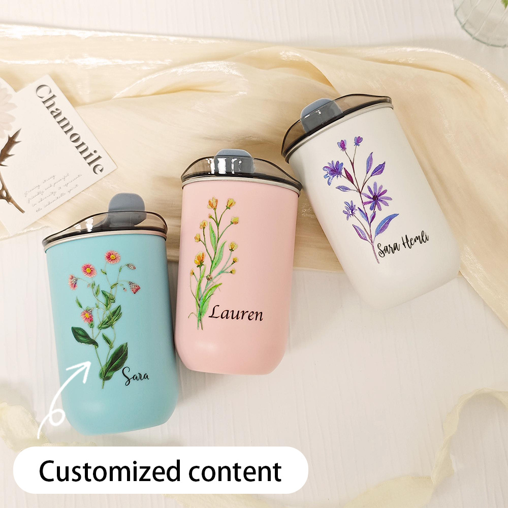 Custom Birth Flower Stainless  - Coffee Equipment Names review and price