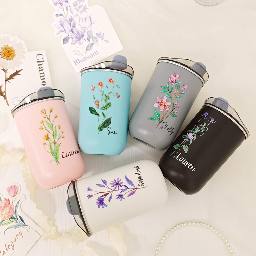 Custom Birth Flower Stainless  - Coffee Equipment Names review and price