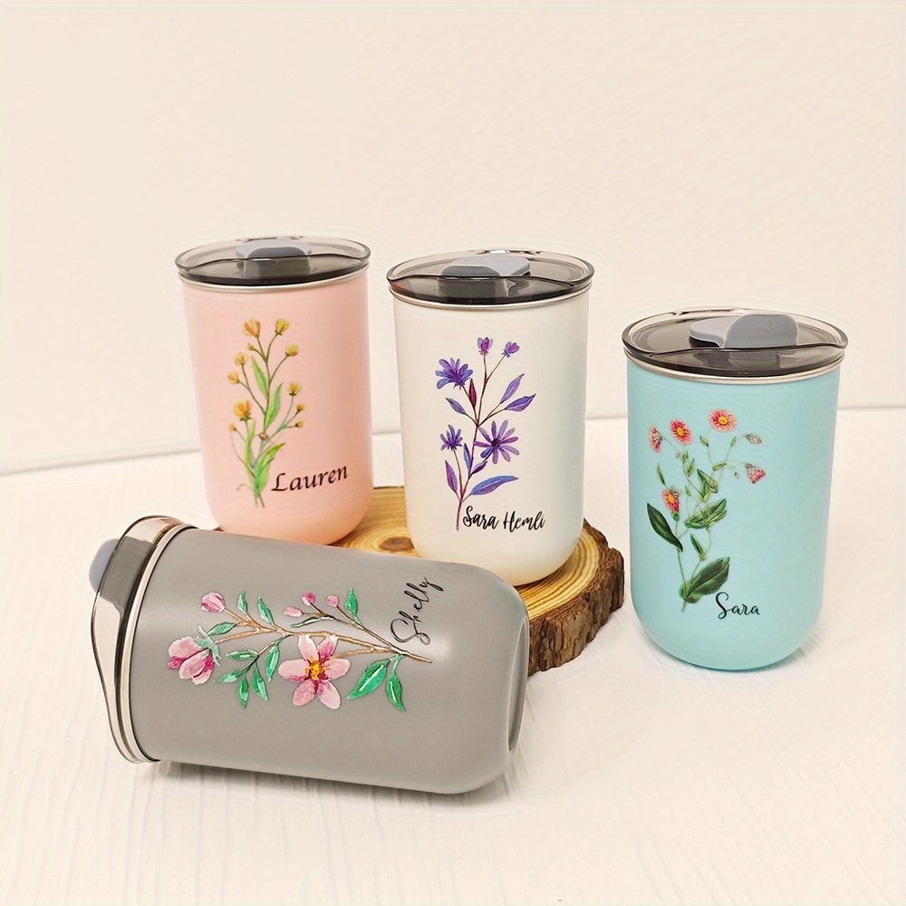 Custom Birth Flower Stainless  - Coffee Equipment Names review and price