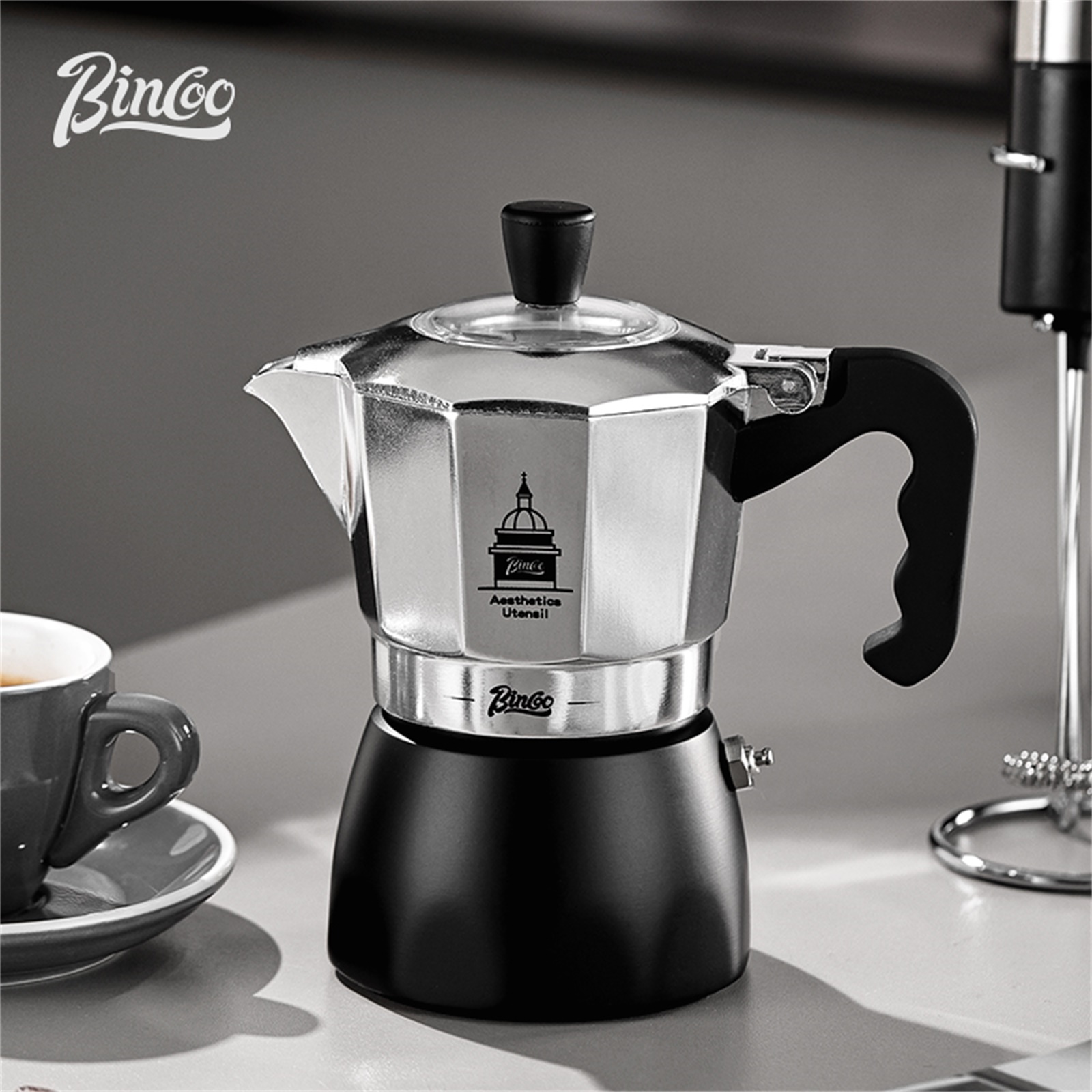 BINCOO Double Valve Moka Pot，E - Coffee Equipment Espresso review and price