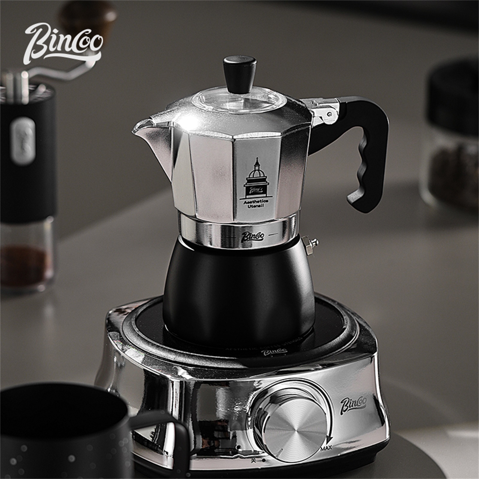 BINCOO Double Valve Moka Pot，E - Coffee Equipment Espresso review and price